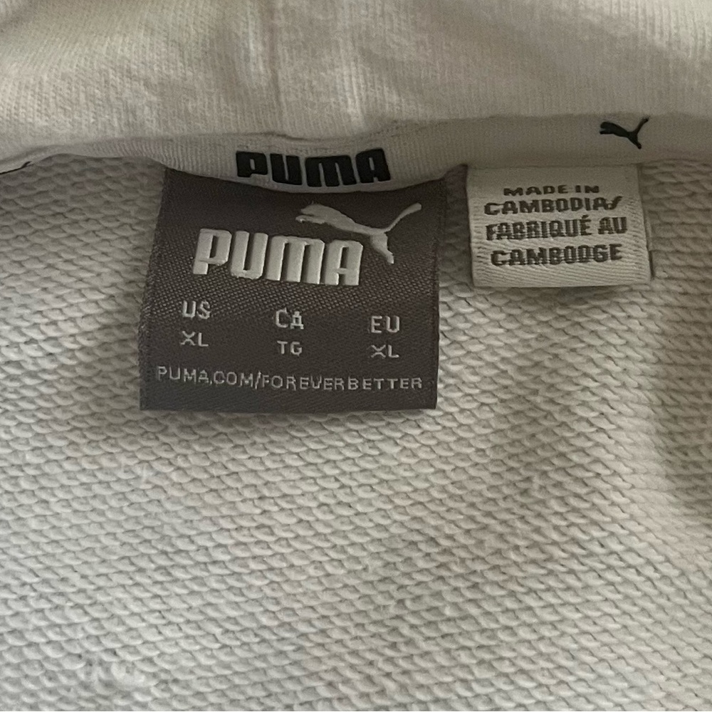 Puma White Hoodie with Purple Logo - Picture 5 of 5